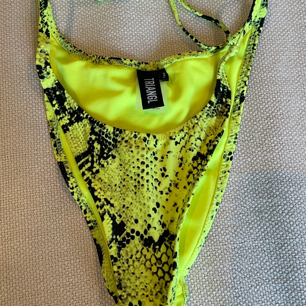 Triangl Swimwear Neon Yellow Snakeskin Bikini - Picture 5 of 10